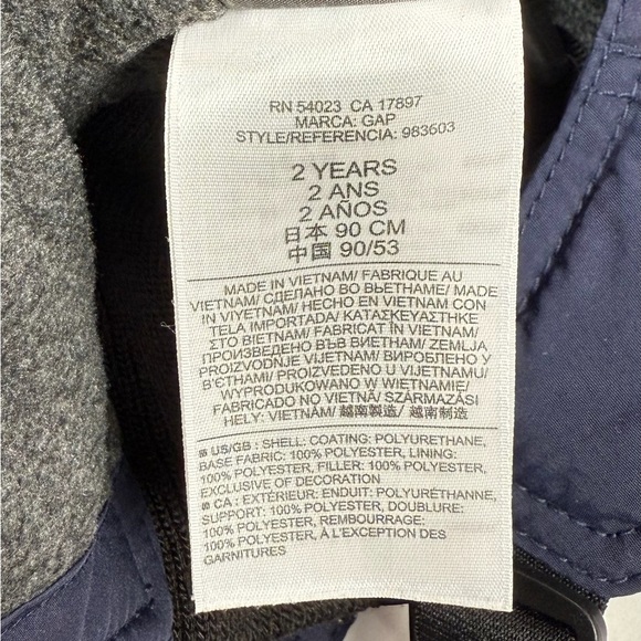 BABY GAP Unisex Toddler Navy Blue Cold Control Max Snow‎ Bib Overalls Size 2 - Picture 9 of 9